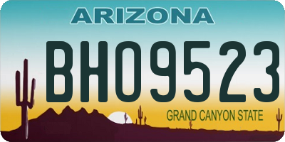 AZ license plate BHO9523