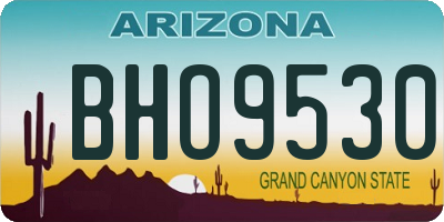 AZ license plate BHO9530