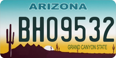 AZ license plate BHO9532