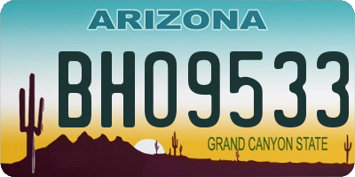 AZ license plate BHO9533