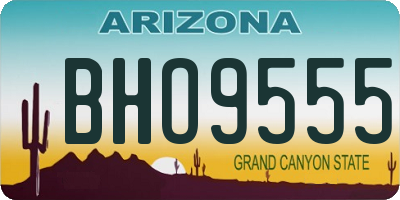 AZ license plate BHO9555