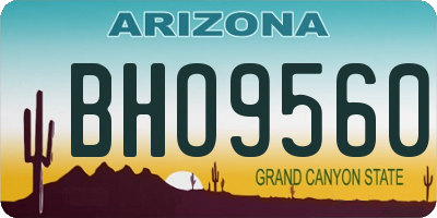 AZ license plate BHO9560