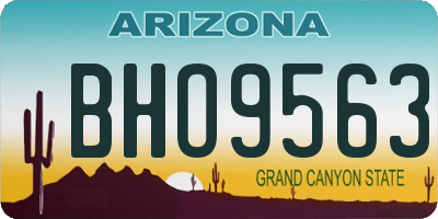 AZ license plate BHO9563