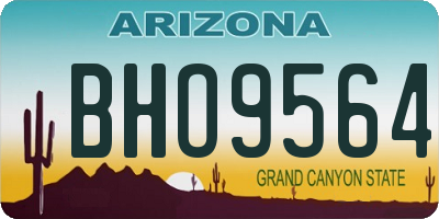 AZ license plate BHO9564