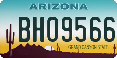 AZ license plate BHO9566
