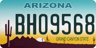 AZ license plate BHO9568