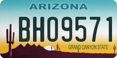AZ license plate BHO9571