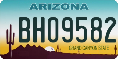 AZ license plate BHO9582