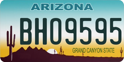 AZ license plate BHO9595