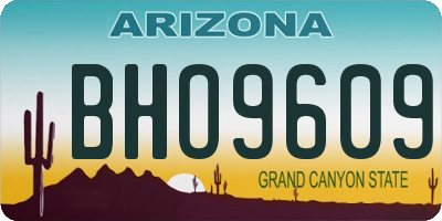 AZ license plate BHO9609