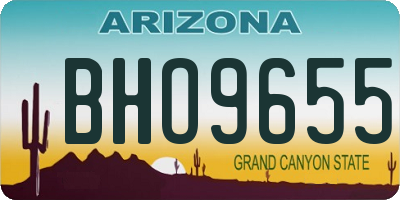 AZ license plate BHO9655