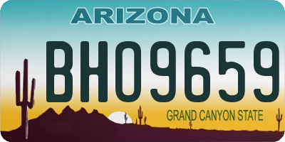 AZ license plate BHO9659