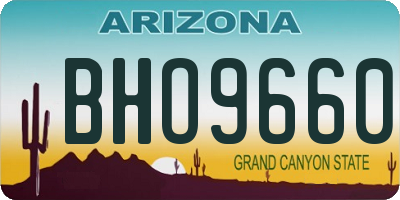 AZ license plate BHO9660