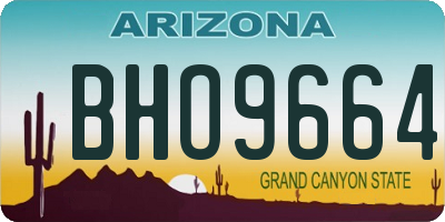 AZ license plate BHO9664