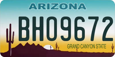 AZ license plate BHO9672
