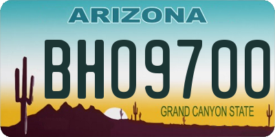 AZ license plate BHO9700