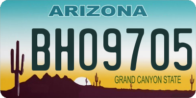 AZ license plate BHO9705