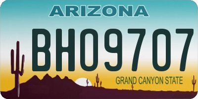 AZ license plate BHO9707