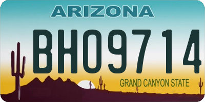 AZ license plate BHO9714