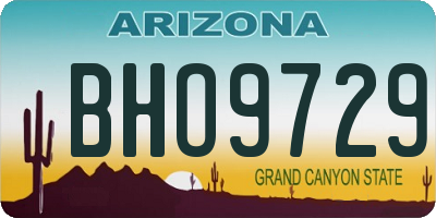 AZ license plate BHO9729