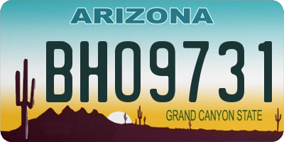 AZ license plate BHO9731