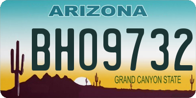 AZ license plate BHO9732
