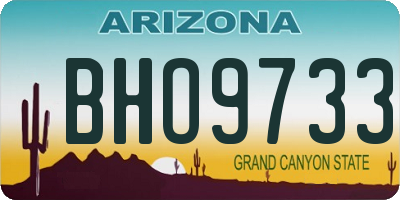 AZ license plate BHO9733