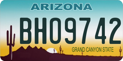 AZ license plate BHO9742