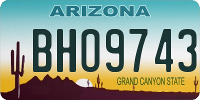 AZ license plate BHO9743