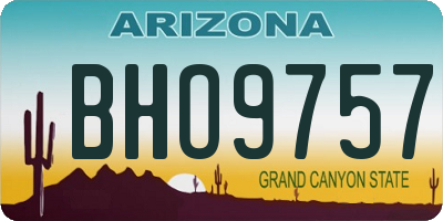 AZ license plate BHO9757