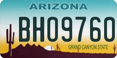 AZ license plate BHO9760