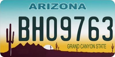 AZ license plate BHO9763