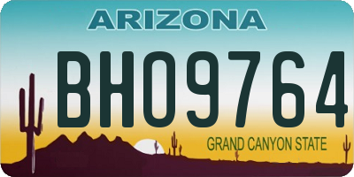 AZ license plate BHO9764