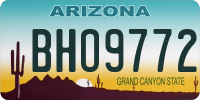 AZ license plate BHO9772