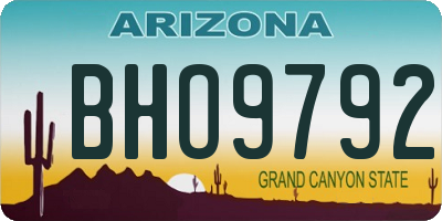 AZ license plate BHO9792