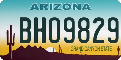AZ license plate BHO9829