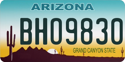 AZ license plate BHO9830