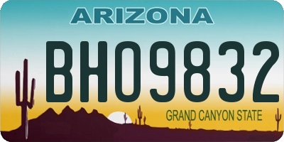 AZ license plate BHO9832