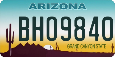 AZ license plate BHO9840