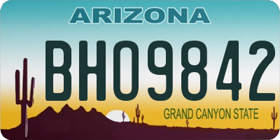 AZ license plate BHO9842