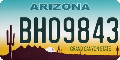 AZ license plate BHO9843