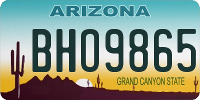AZ license plate BHO9865