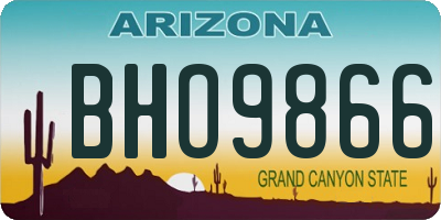 AZ license plate BHO9866