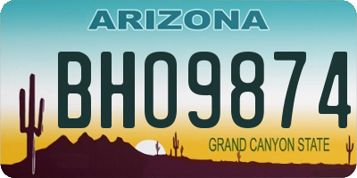AZ license plate BHO9874