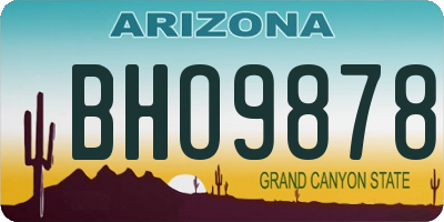 AZ license plate BHO9878
