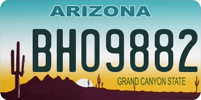 AZ license plate BHO9882