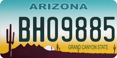AZ license plate BHO9885
