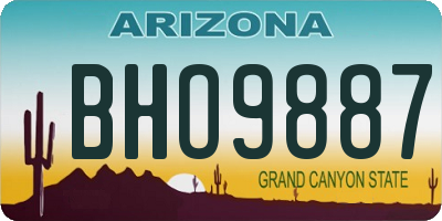 AZ license plate BHO9887