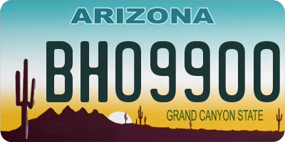 AZ license plate BHO9900