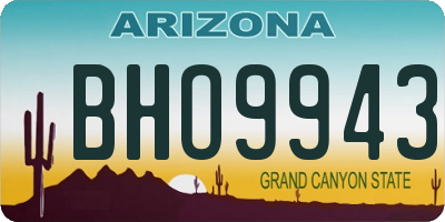 AZ license plate BHO9943